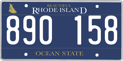 RI license plate 890158
