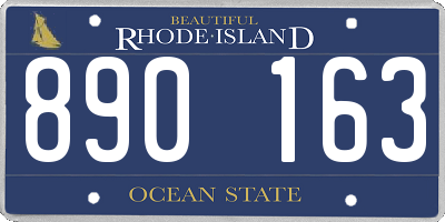 RI license plate 890163