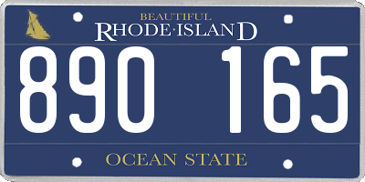 RI license plate 890165