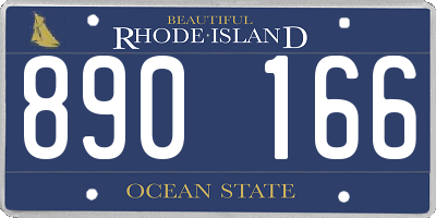 RI license plate 890166