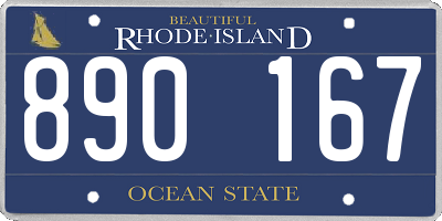 RI license plate 890167