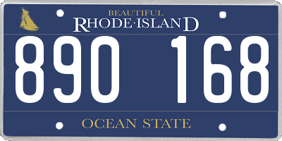 RI license plate 890168