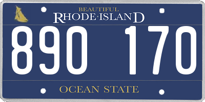 RI license plate 890170
