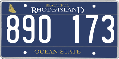 RI license plate 890173