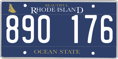 RI license plate 890176