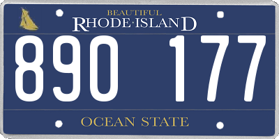 RI license plate 890177
