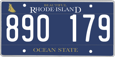 RI license plate 890179