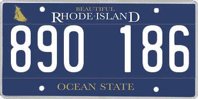 RI license plate 890186
