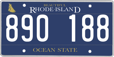 RI license plate 890188