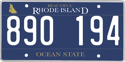 RI license plate 890194
