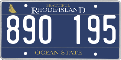 RI license plate 890195