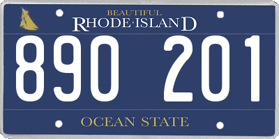 RI license plate 890201
