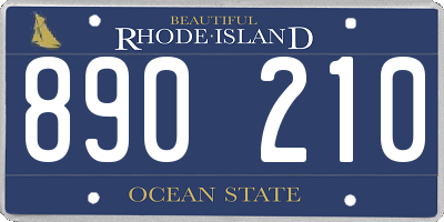 RI license plate 890210