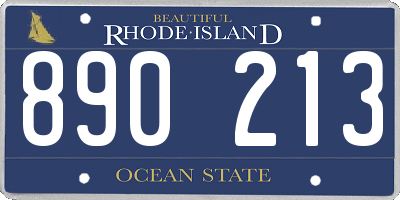 RI license plate 890213