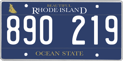 RI license plate 890219
