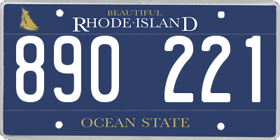 RI license plate 890221