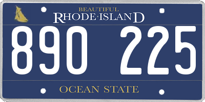 RI license plate 890225