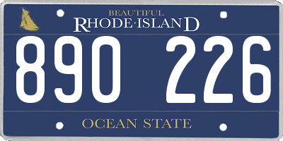 RI license plate 890226