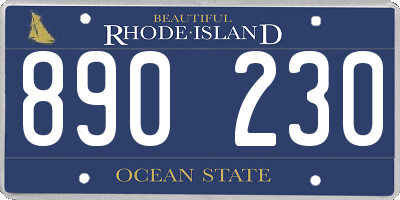 RI license plate 890230