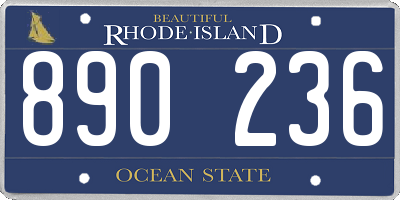 RI license plate 890236