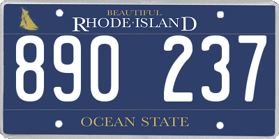 RI license plate 890237