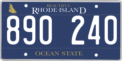 RI license plate 890240