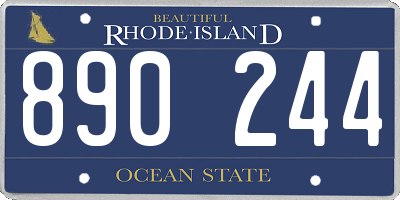 RI license plate 890244