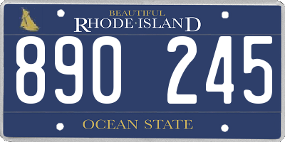 RI license plate 890245