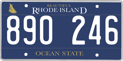 RI license plate 890246