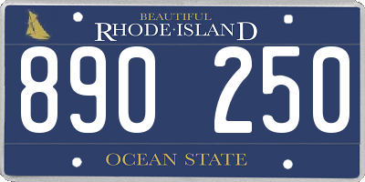RI license plate 890250