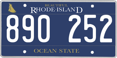 RI license plate 890252