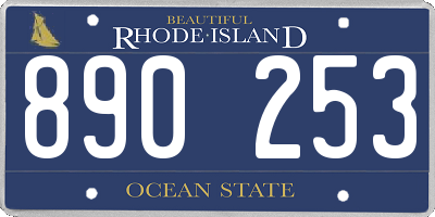 RI license plate 890253