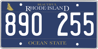 RI license plate 890255