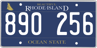 RI license plate 890256