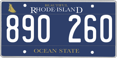 RI license plate 890260