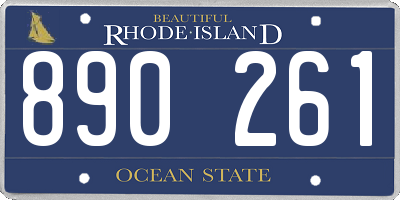 RI license plate 890261