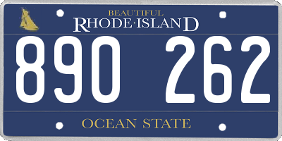 RI license plate 890262