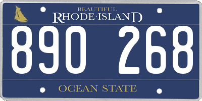RI license plate 890268