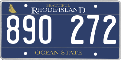 RI license plate 890272