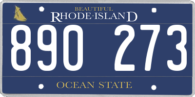 RI license plate 890273