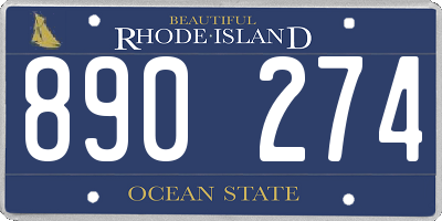 RI license plate 890274