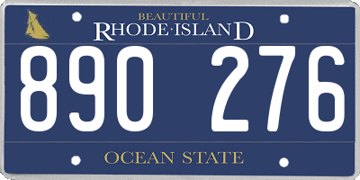 RI license plate 890276