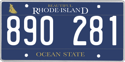 RI license plate 890281