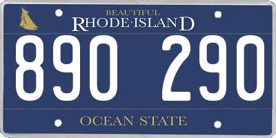 RI license plate 890290
