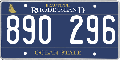 RI license plate 890296
