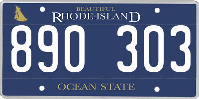 RI license plate 890303