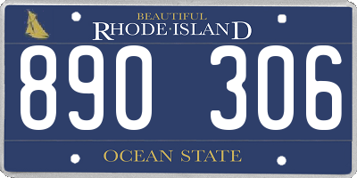 RI license plate 890306