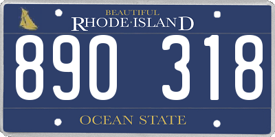 RI license plate 890318
