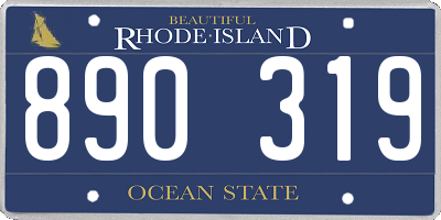 RI license plate 890319