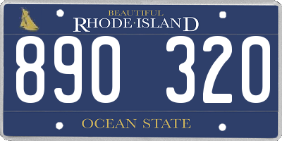 RI license plate 890320